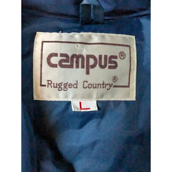 VTG 70's Campus RARE Winter Vest Down/Feather Filling Mens L Retro - Picture 7 of 7